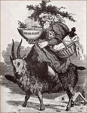 Father Christmas was associated with a goat in this Folk tale depiction